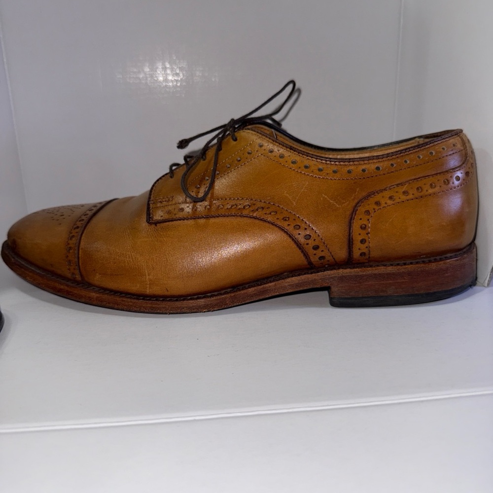 Allen Edmonds Strand Men's Size 9 D Cap Toe Oxford Walnut Leather Shoes 1635 - Picture 5 of 11